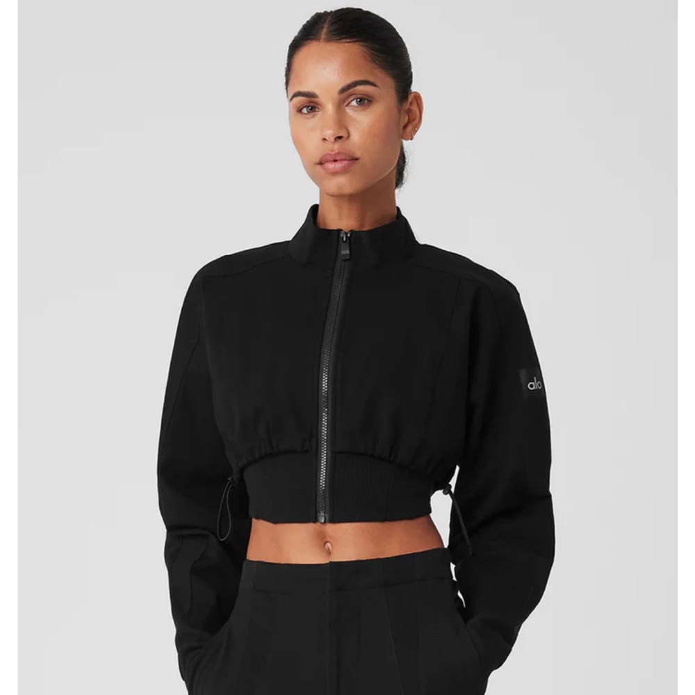 ALO Yoga Athletic On Point Cropped Moto Jacket